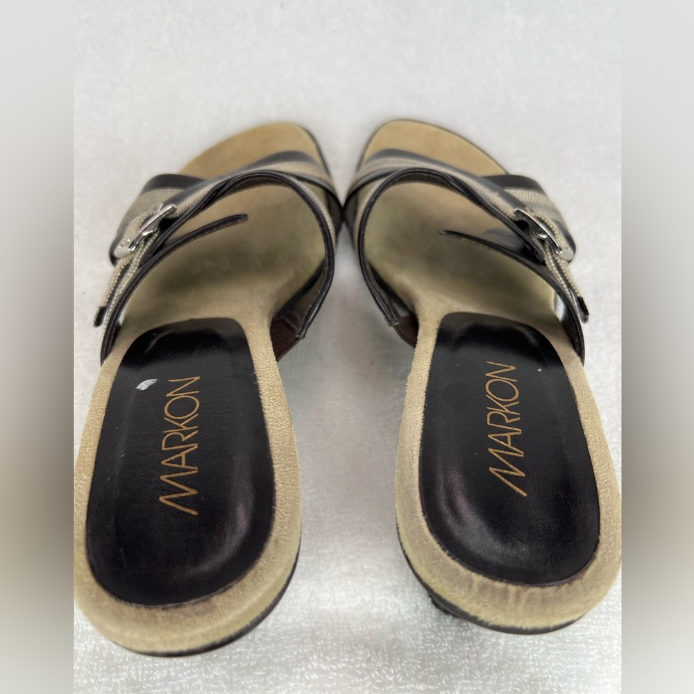 Markon, tan, grey and brown sandals - Picture 4 of 5